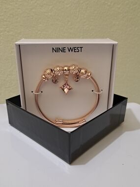 Nine West Rose Gold Tone Cable Bracelet